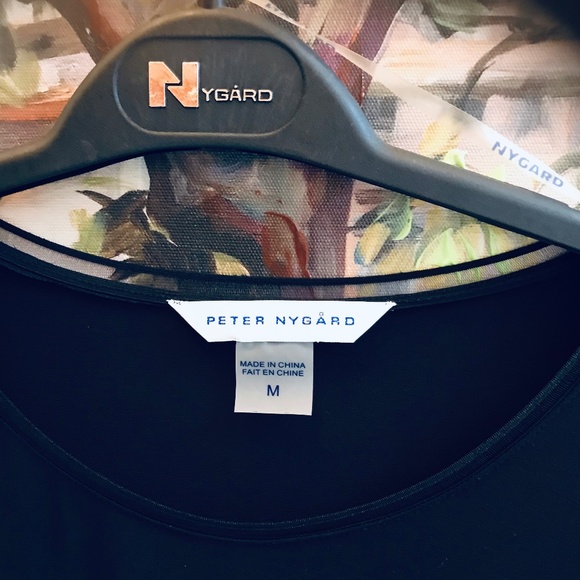 Nygard Matte Jersey Knit Long Sleeve Tee with collar detail - Picture 2 of 6